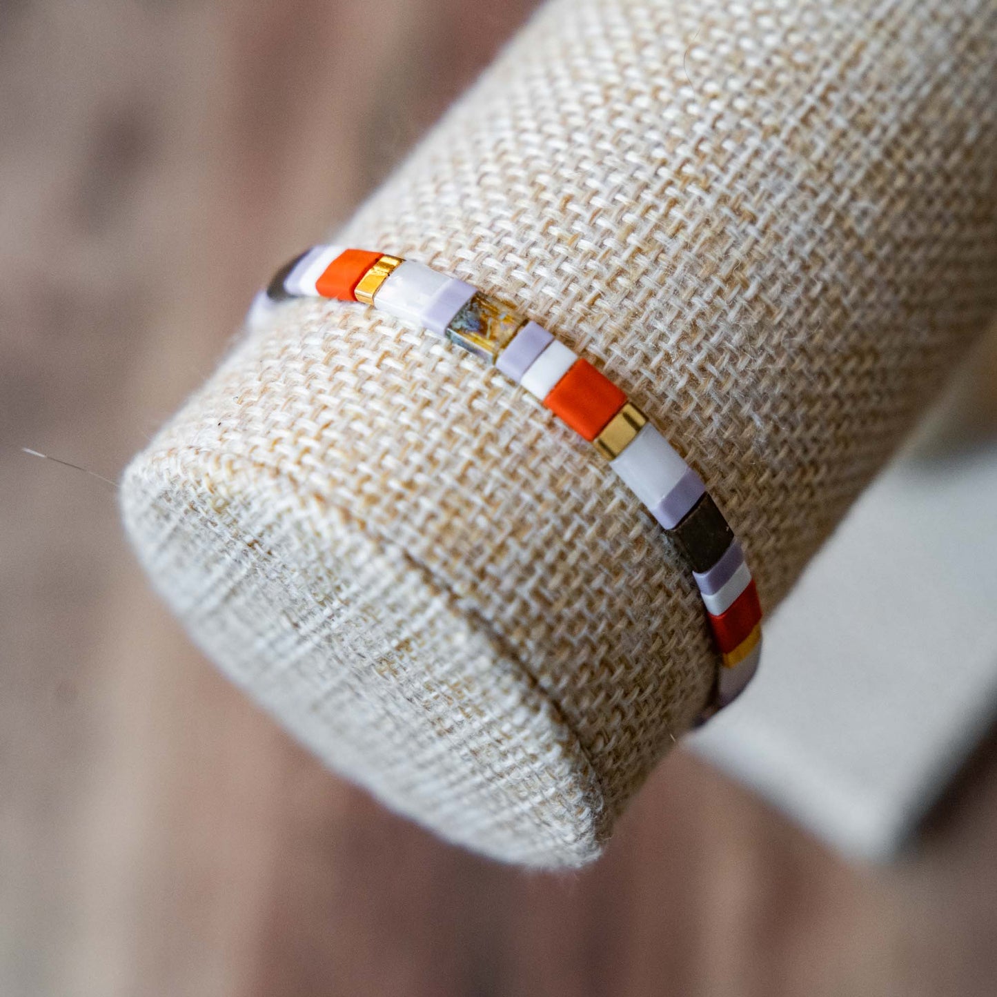 Bracelet en perles Miyuki purple