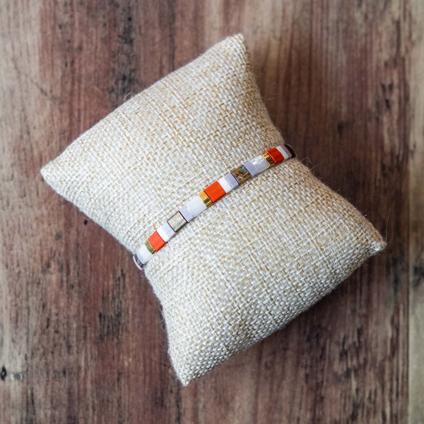 Bracelet en perles Miyuki purple