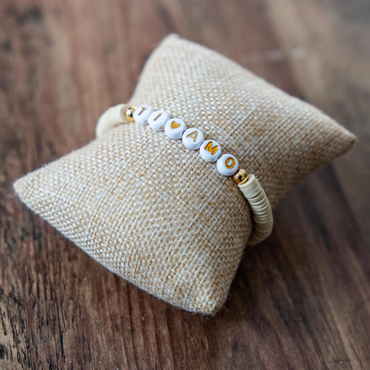 Bracelet Heishi beige