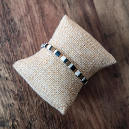 Bracelet en perles Miyuki MEN Blue & brown