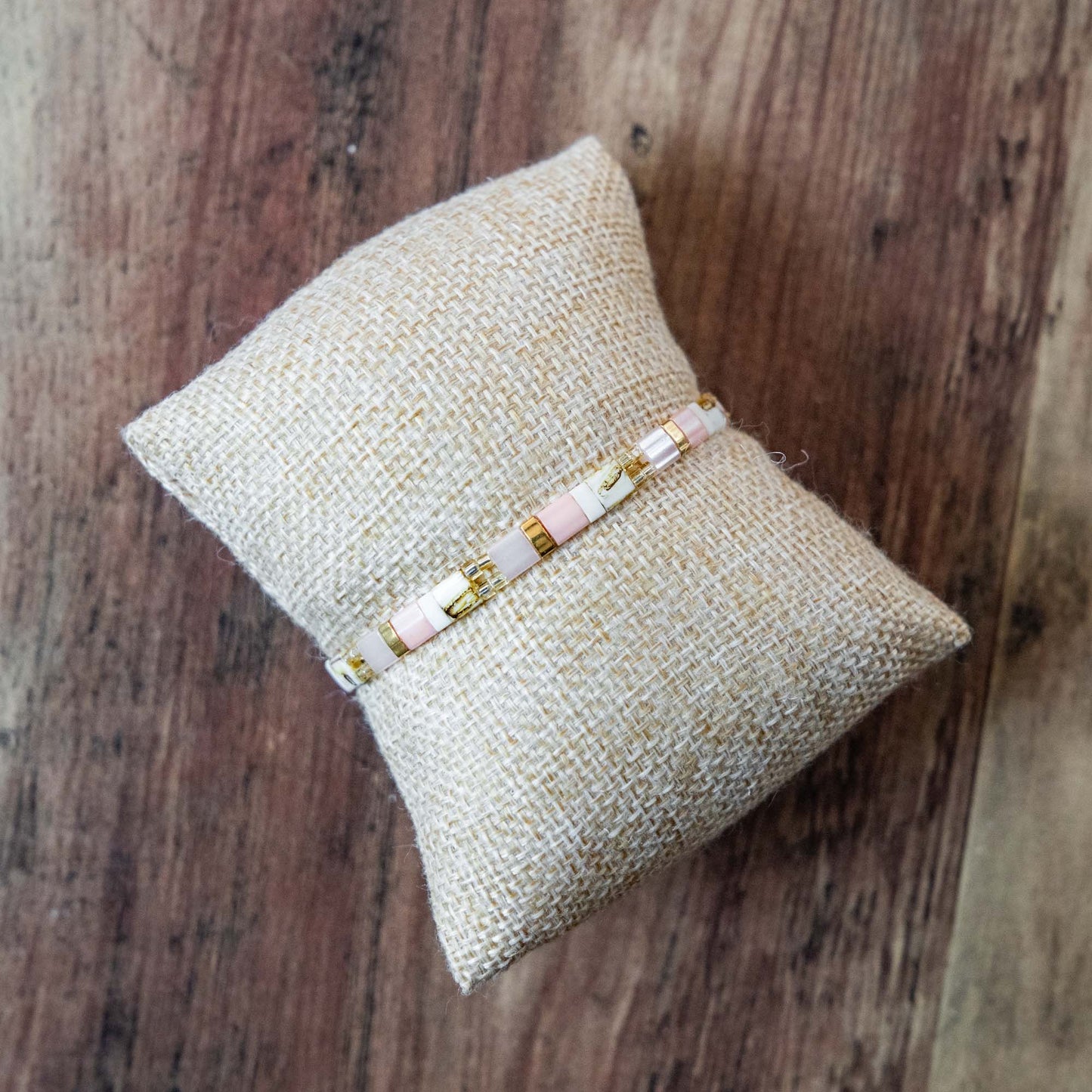 Bracelet en perles Miyuki pink chic