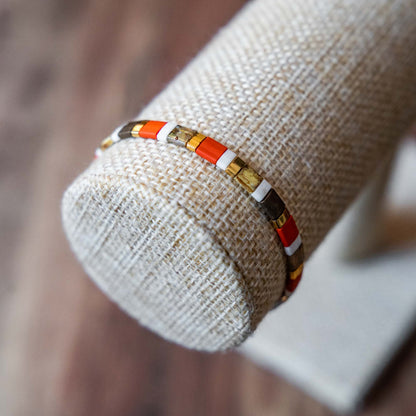 Bracelet en perles Miyuki terracotta