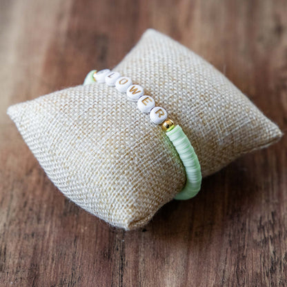 Bracelet Heishi vert